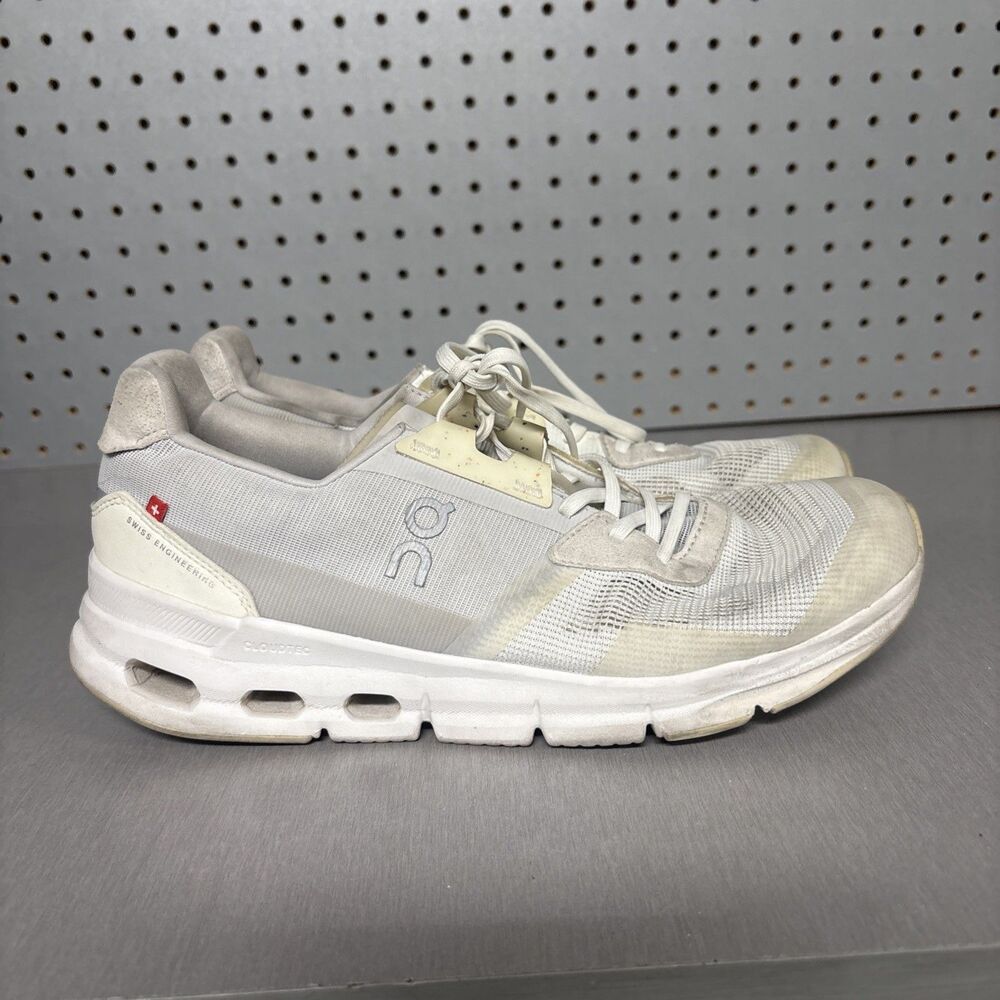 On Cloudrift Womens Sz 9.5 Shoes White Running Sneakers Undyed/White Frost